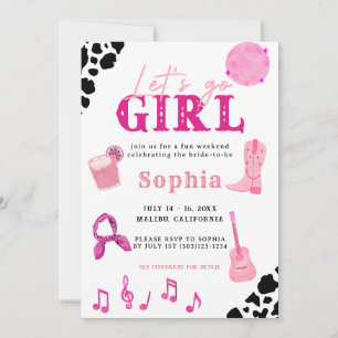 Invitation Nashville Cowgirl Dernier Rodeo Bachelorette