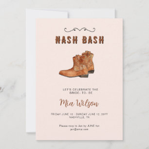 Invitation Nashville cowgirl rose Bachelorette Week-end