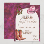 Invitation Nashville Dernier Rodeo Bachelorette Party (Devant / Derrière)