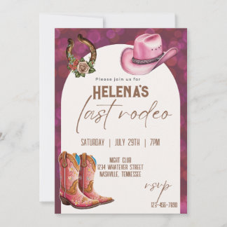 Invitation Nashville Dernier Rodeo Bachelorette Party