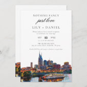 Invitation Nashville Elopement Wedding Reception (Devant / Derrière)