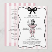 Invitation Nashville Last Rodeo Bachelorette (Devant / Derrière)