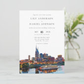 Invitation Nashville Riverfront Destination Photo Wedding (Debout devant)