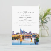 Invitation NASHVILLE Tennessee Skyline Enregistrer la date (Debout devant)