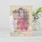 Invitation Natasha Rustic Calligraphy Dîner de répétition pho (Debout devant)