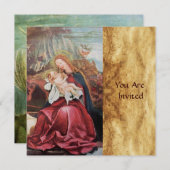 INVITATION NATIVITÉ AVEC ANGELS - MAGIE DE NOËL (Devant / Derrière)