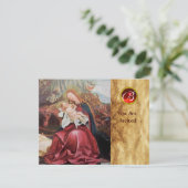 INVITATION NATIVITÉ AVEC ANGELS - MAGIE DU MONOGRAMME DE NOËL (Debout devant)