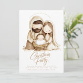 Invitation Nativité Bébé Jésus Marie Noël religieux (Debout devant)