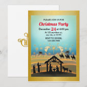 Invitation Nativité de Noël Bébé Jésus dans la scène Manger (Devant / Derrière)
