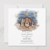 Invitation Nativité de Noël Religieux Naissance Jésus Christ  (Devant)