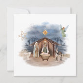 Invitation Nativité de Noël Religieux Naissance Jésus Christ  (Devant)