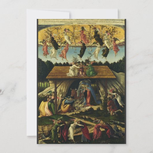 Invitation Nativité mystique par Sandro Botticelli (Devant)