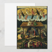 Invitation Nativité mystique par Sandro Botticelli (Devant / Derrière)