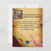 Invitation NATIVITÉ XMAS PARCHEMENT Sapphire Bleu Monogramme (Dos)