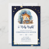 Invitation Nativity O holy night christmas eve dinner (Devant)