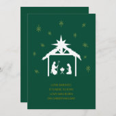 Invitation Nativity Scene Christmas Card (Devant / Derrière)