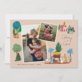 Invitation Nativity Scene Religious Family 2 Photos Christmas (Devant)