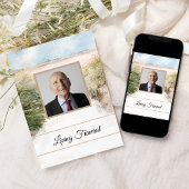 Invitation Natural Beach Watercolor Vivante Funérailles