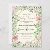 Invitation Natural Garden Baby Shower (Devant)