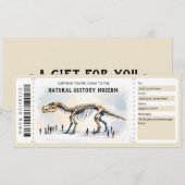 Invitation Natural History Museum Gift Certificate Template (Devant / Derrière)