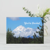 Invitation Nature Alaska Denali Paysage photo Anniversaire (Debout devant)