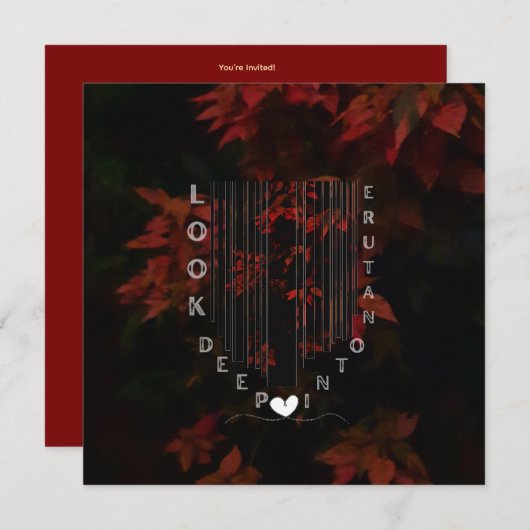 Invitation Nature Amour Moderne (Devant / Derrière)