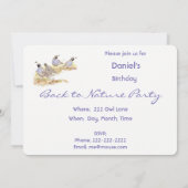 Invitation Nature California Quail Bird Anniversaire Party (Dos)