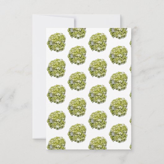 Invitation Nature classique Vert Hydrangea Mariage (Dos)