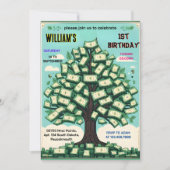 Invitation Nature Cool argent seulement Arbre Arbre Arbre 13è (Devant)