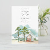 Invitation Nature de voyage minimaliste (Debout devant)