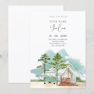 Invitation Nature de voyage minimaliste