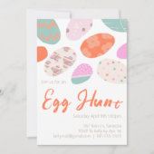 Invitation Nature dessinée à la main Oeufs de Pâques Invitati (Devant)