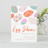 Invitation Nature dessinée à la main Oeufs de Pâques Invitati (Debout devant)