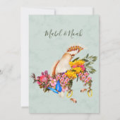 Invitation Nature durable Floral Protea Cockatoo Mariage (Dos)