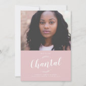 Invitation Nature Dusty Rose Graduation (Devant)