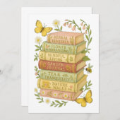 Invitation Nature et livre Lover Botanique Stack (Devant / Derrière)