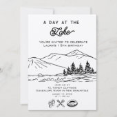 Invitation Nature extérieure moderne Forêt d'été Lac (Devant)