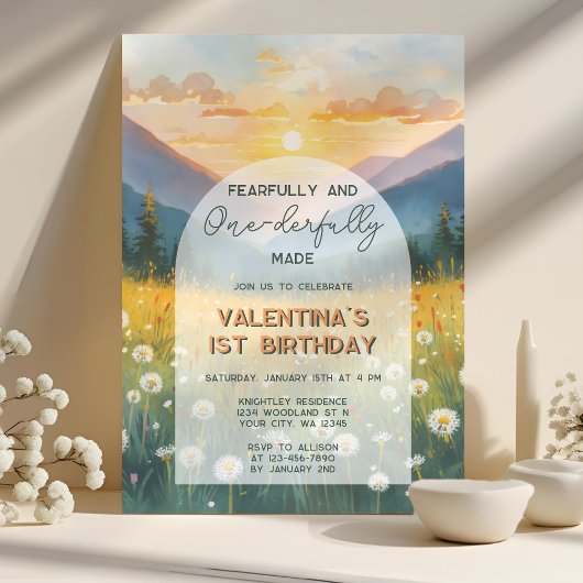 Invitation Nature Fearfully Onederfully Made First Birthday