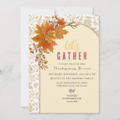Invitation Nature florale personnalisée Thanksgiving (Devant)