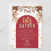 Invitation Nature florale personnalisée Thanksgiving (Devant)