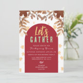 Invitation Nature florale personnalisée Thanksgiving (Debout devant)