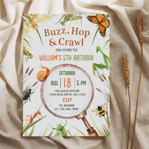 Invitation Nature Insect Bugs Anniversaire