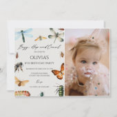 Invitation Nature Insect Bugs Anniversaire Photo (Devant)