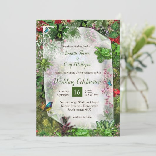 Invitation Nature intérieure et extérieure en fleurs (Debout devant)