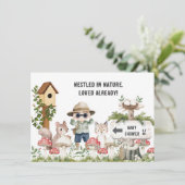 Invitation Nature Loving Baby Animaux Baby shower (Debout devant)