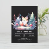 Invitation Nature Majestic Fox Anniversaire numérique (Debout devant)