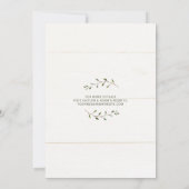 Invitation Nature Mariage Botanique Verdure Aquarelle (Dos)