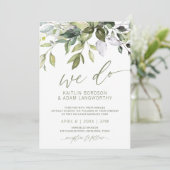 Invitation Nature Mariage Botanique Verdure Aquarelle V2 (Debout devant)