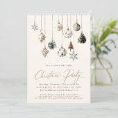 Invitation Nature minimaliste Simple fête de Noël rustique (Debout devant)