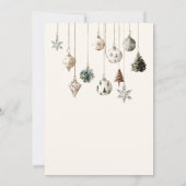 Invitation Nature minimaliste Simple fête de Noël rustique (Dos)